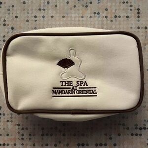 Vintage The Spa At The Mandarin Oriental Cosmetic Toiletry Makeup Travel Bag New